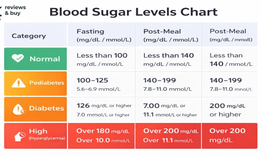Blood Sugar Levels Chart: