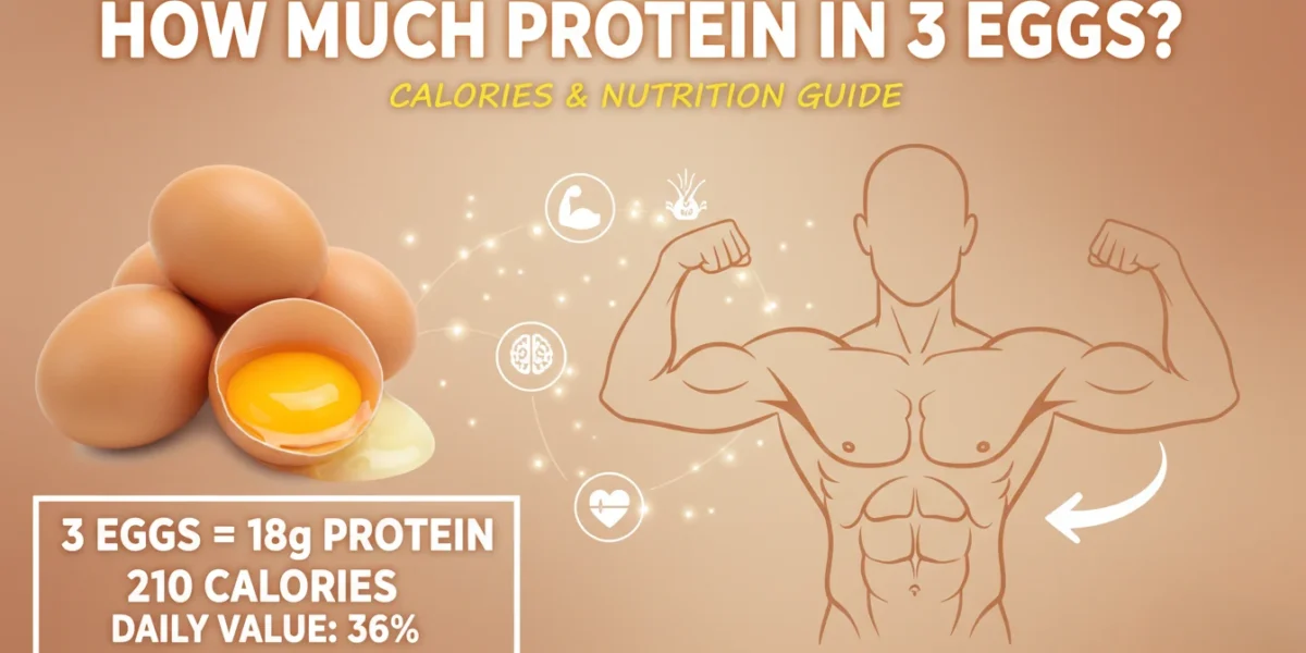 how much protein in 3 eggs