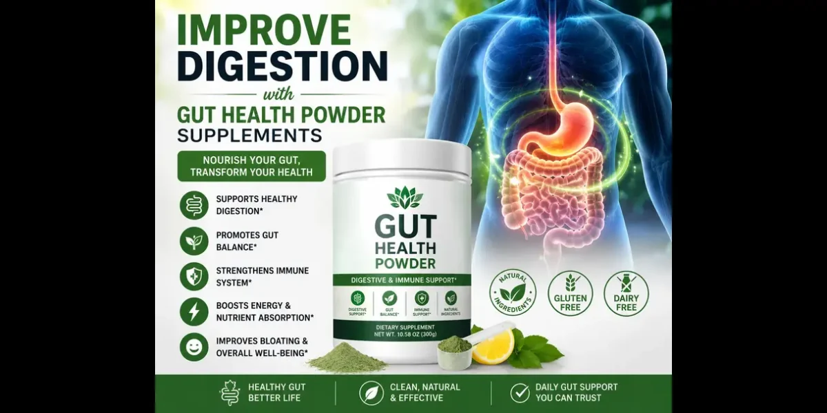 Improve Digestion with Gut Health Powder Supplements Gut health diet and digestion support image
